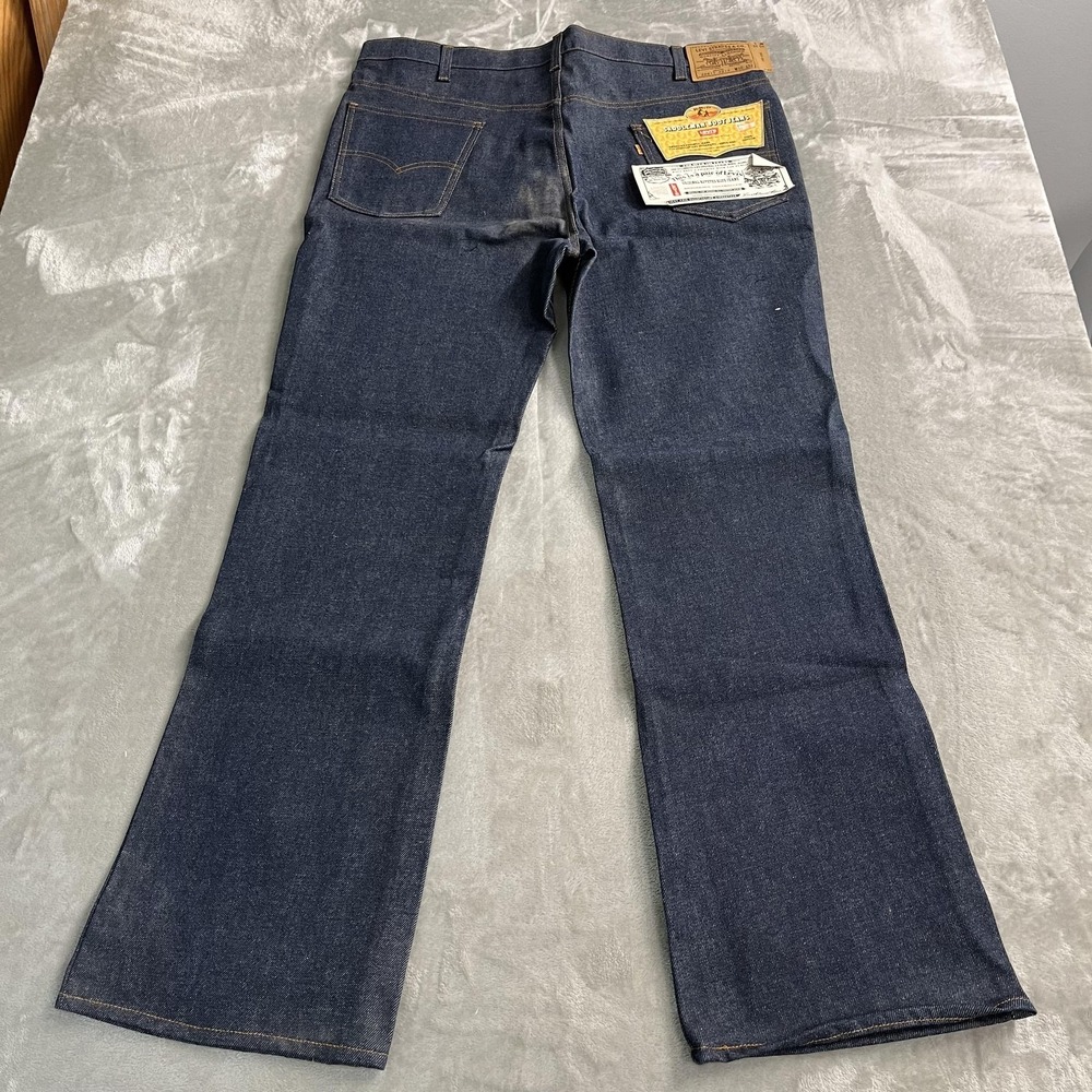 VTG Levi's Saddleman Boot Jeans 40x32 Dark Wash Bootcut Denim USA 517 Orange Tab